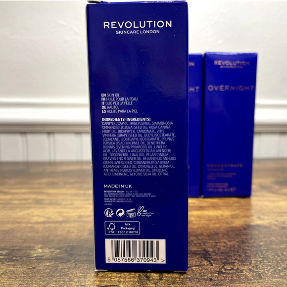 Revolution Skincare London Overnight Restoring Concentrate Face Oil LOT OF 3 - Picture 3 of 5